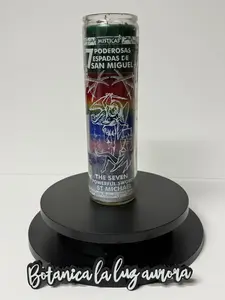 Veladora de 7 espadas de san Miguel preparada