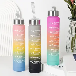 1pc 300ML/10oz Plastic Water Bottle with Lid and Strap, Portable, Multiple Colors Available, Ideal for Outdoor, Camping, Gym, Holiday Gifts