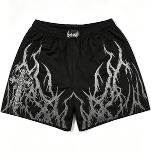 Breathedivinity Men's Quick Dry Mesh Fitness Shorts Breathable Athletic Gym Running Shorts Summer Sportswear Casual Workout Shorts