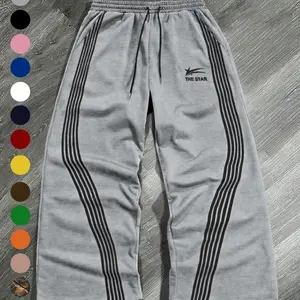 Of the Loom Men's Striped Letter Print Sleep Pants Loungewear, Comfortable and Soft Fabric for Ultimate Relaxation, Available in Multiple Sizes and Colors