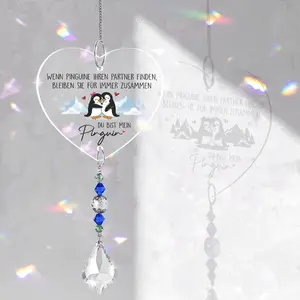 1pc Decorative Hanging Decorations, when penguins find a mate, they will be together forever. You are my penguin German theme, Christmas, Easter, Mother's Day, Father's Day holiday gifts, birthday gifts for family, friends