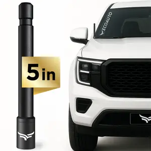 EcoAuto 5-Inch Flexible Universal Radio Truck Antenna for Ford Dodge GMC Chevy Jeep 2007+ Car Wash Safe Quick Installation Enhanced Visual Appeal - Perfect Replacement