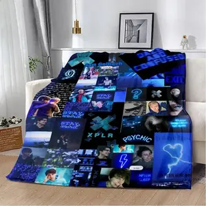 Sam and Colby XPLR Flannel Blanket, Warm Soft Comfortable Blanket for Home, Travel, Picnic Adventures, Cozy Birthday Gift