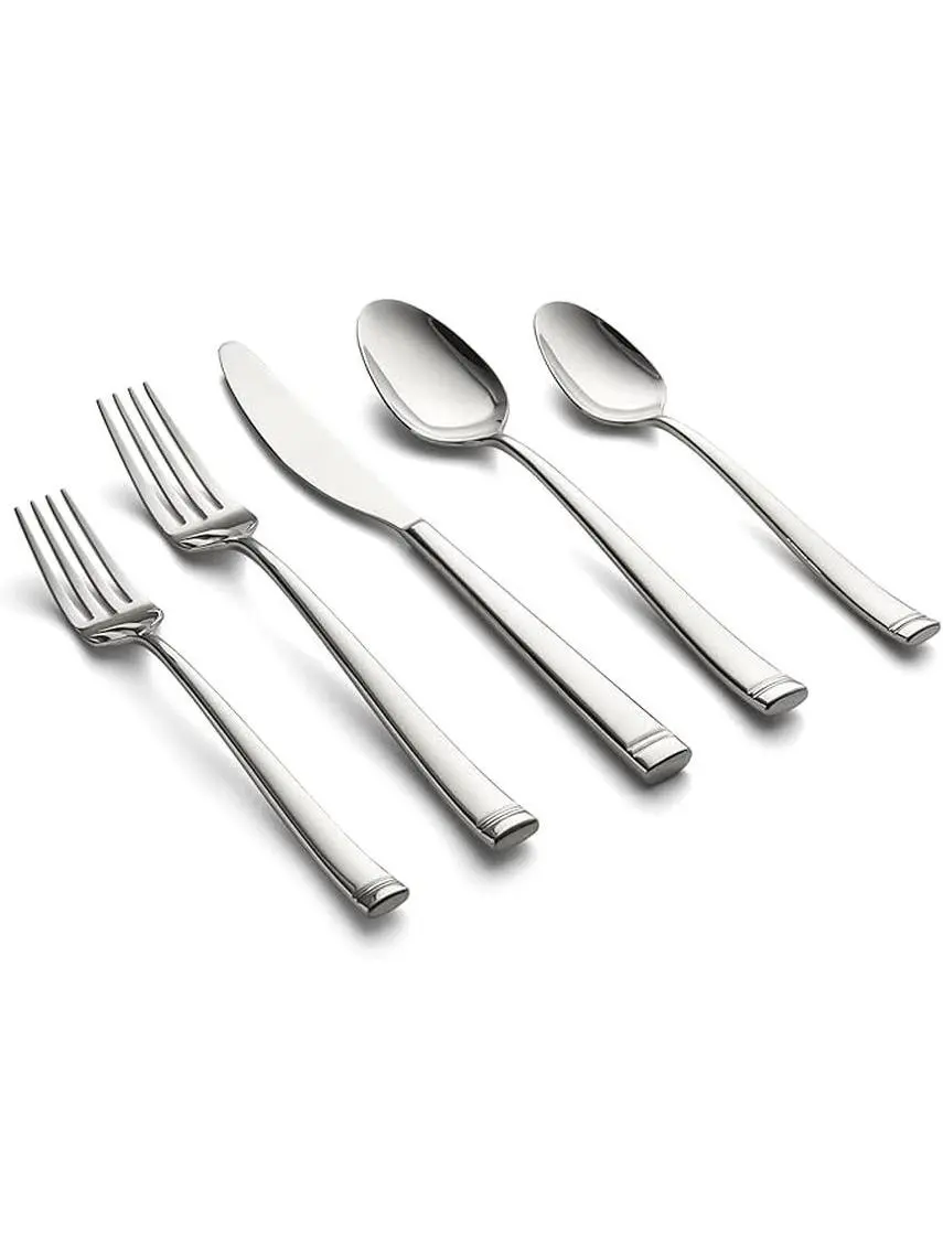 Cambridge 348820CNW12R Kingsland Mirror 18-0 Stainless Steel Flatware Set - 20 Piece