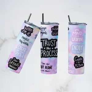 3D Positive Affirmations Inflated Tumbler, 3D Just Bee Tumbler, 3D Puff Bumblebee Inspirational Affirmation Tumbler