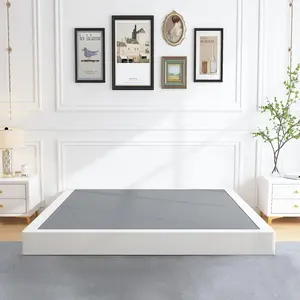 5 Inch Heavy Duty Metal Box Spring Mattress Foundation 3000lbs Max Weight Capacity/Non-Slip/No Noise/Easy Assembly/Easy Clean Cover,