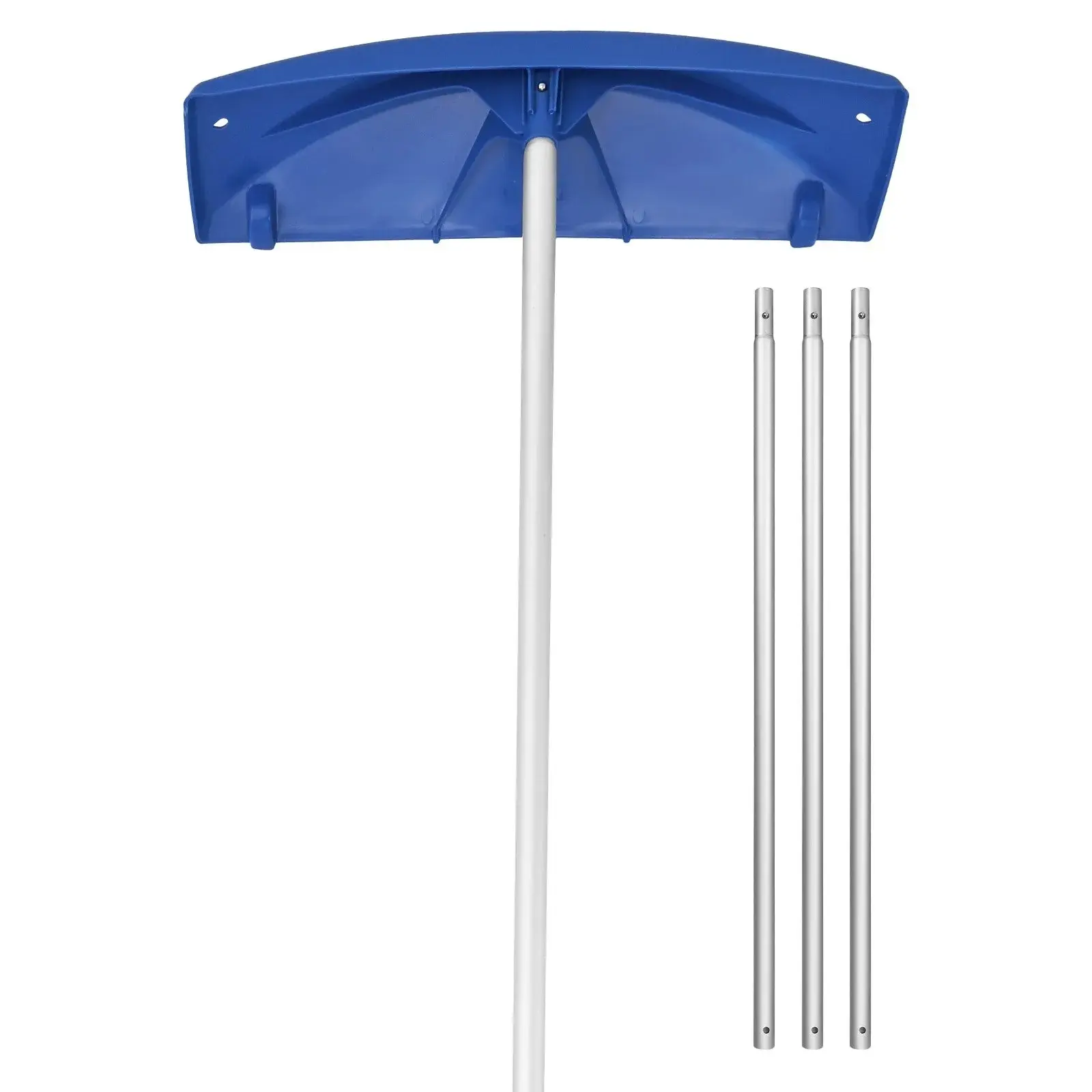 VEVOR Snow Roof Rake, 24 in PP Plastic Blade, 3.8-18.2 ft Adjustable Roof Snow Scraper with Wheels, Anti-Slip Handle Snows Removal Tool, Lightweight House Rooftop Rake for Leaves Debris Removal