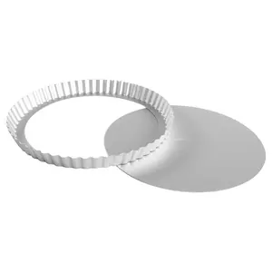 Fat Daddio's PFT-11 Round Fluted Tart Pan, 11 x 1 inch