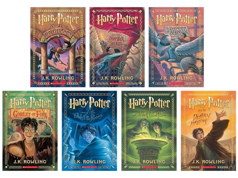 25 Year Anniversary Editon of Harry Potter Paperback Full Book Set Volumes 1-7 (Limited Edition, Original cover)
