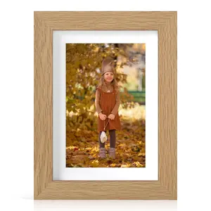 5x7 Inch High-Quality Wooden Photo Frame, Displays 4x6 Photos with Card or 5x7 Photos Without, Easy Installation, Home Decor, Three Colors Available
