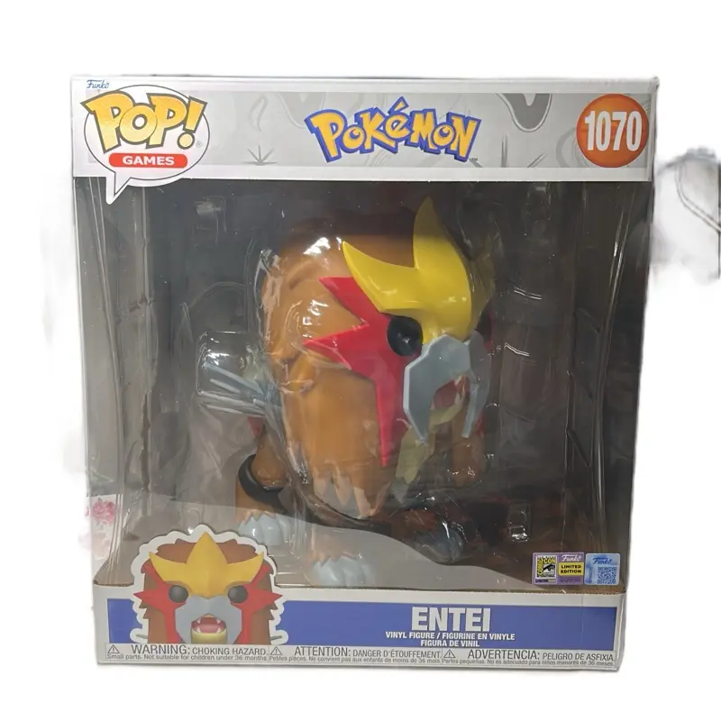 Funko Pop Plastic Vinyl Figurine - TV/Movie Character Entei, New, SDCC Certified, SDCC Con Sticker, No Warning Applicable (for Collectibles Fans)