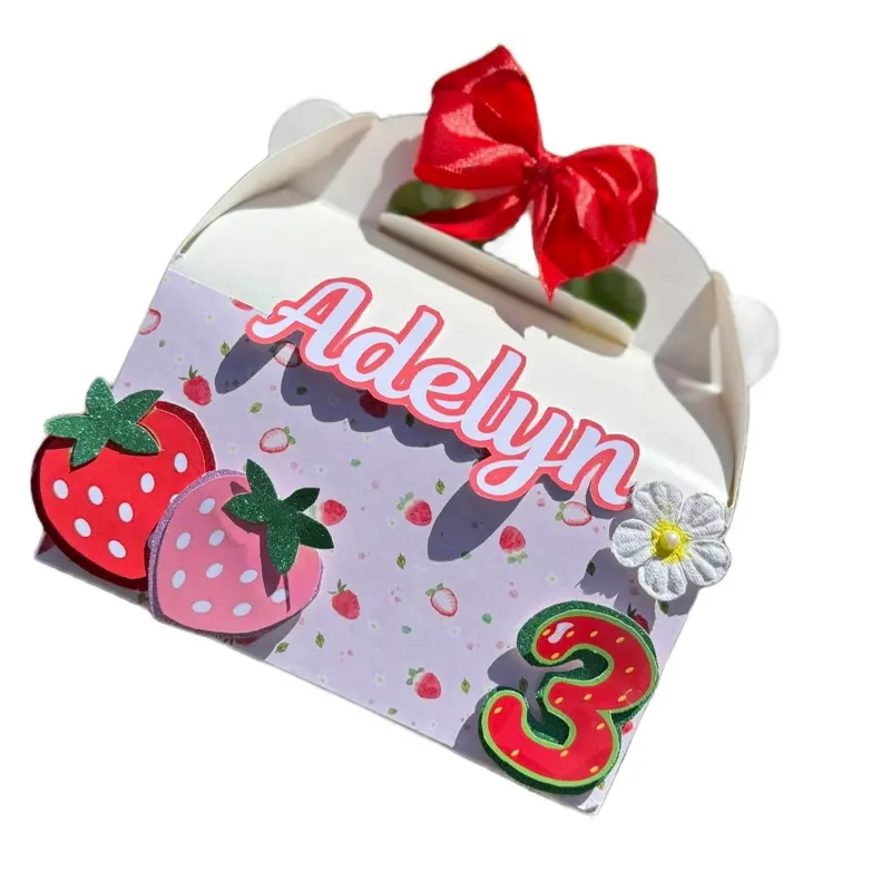 Gable Boxes with Strawberry Design