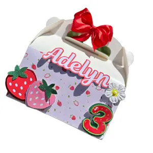 Adelyn Gable Boxes with Strawberry Design for Any Theme Purchase and Discuss Details Personalized Birthday Gift