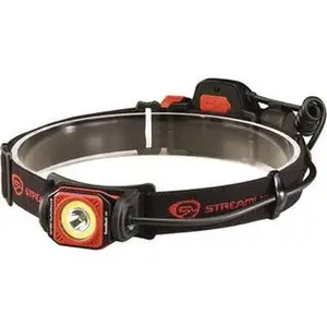 Streamlight White LED Flashlight - 375 Lumens, Hands-Free Design, Black & Red Plastic Body, 1 x 3.7V Lithium-Ion Battery Included, Model 51064