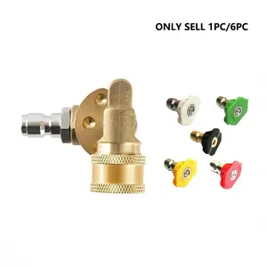 Pressure Washer Accessories Kit with 5 Angle 180 ° Rotation Gutter Cleaner Attachment Nozzle Tips 1/4 Quick Connect and 5 Nozzle Tips