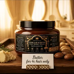 Elshiluxe 4C Hair Butter - 5oz, Instant Softening & Manageability for Tight Coils, Detangling & Styling Aid for Adults, Kids