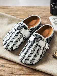 Men's Mule Slippers, All-Season Fashion, Comfortable Breathable, Pop Art Print, Outdoor Wear, Casual Daily Use, Halloween Style, Footwear
