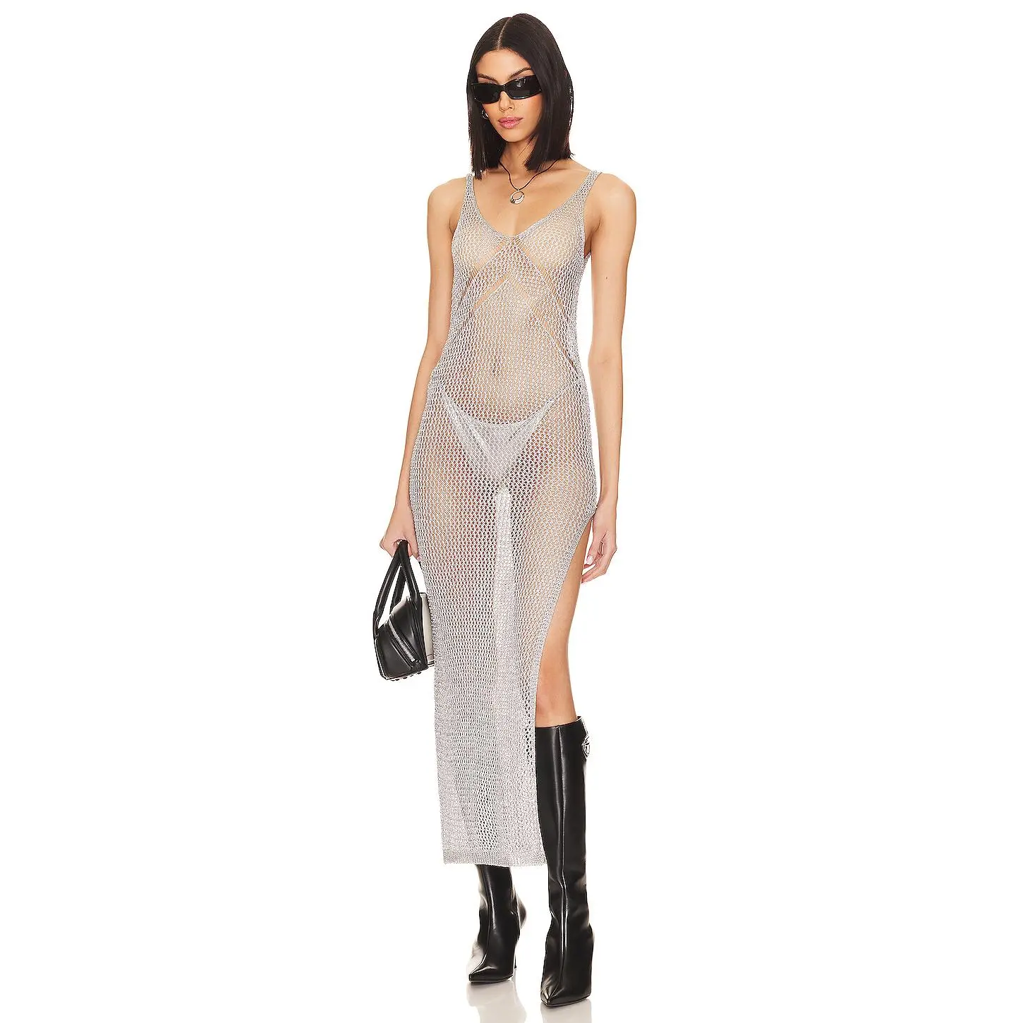 superdown Marlee Maxi Dress in Silver