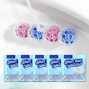 4-in-1 Rim Hanger Toilet Bowl Cleaners 4-Ball （home essentials）Hanging Toilet Ball for Effective Cleaning 5 Bags Total Toilet Hanging Basket