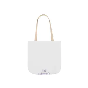 End Alzheimer's. End The Long Goodbye. Canvas Tote | World Alzheimer's Month Caregiver Gift in Soft Lavender — Awareness Memorial Senior Fam