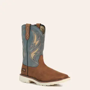 Ariat Men's Activator Alamo Brown & Stone VentTEK Wide Square Toe Work Boots