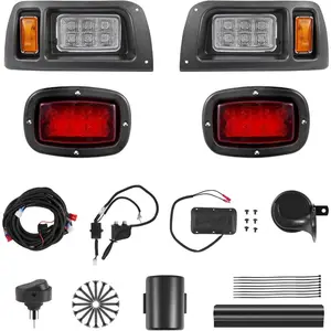 VEVOR Golf Cart Light Kit, 12V, LED Headlight and Taillight Kit with Wiring Harness, Switch, Zip Ties, ABS Housing, High-Brightness, Waterproof and Dustproof, Suitable for Club Car DS 1993-Up ModelsVEVOR Super Brand Day