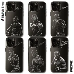 PEPE MMA All Legends Signature Phone case compatible with iPhone 17/16/15/14/13/12/11 Pro Max/Plus and Samsung Galaxy S23FE/22/23/24/25.