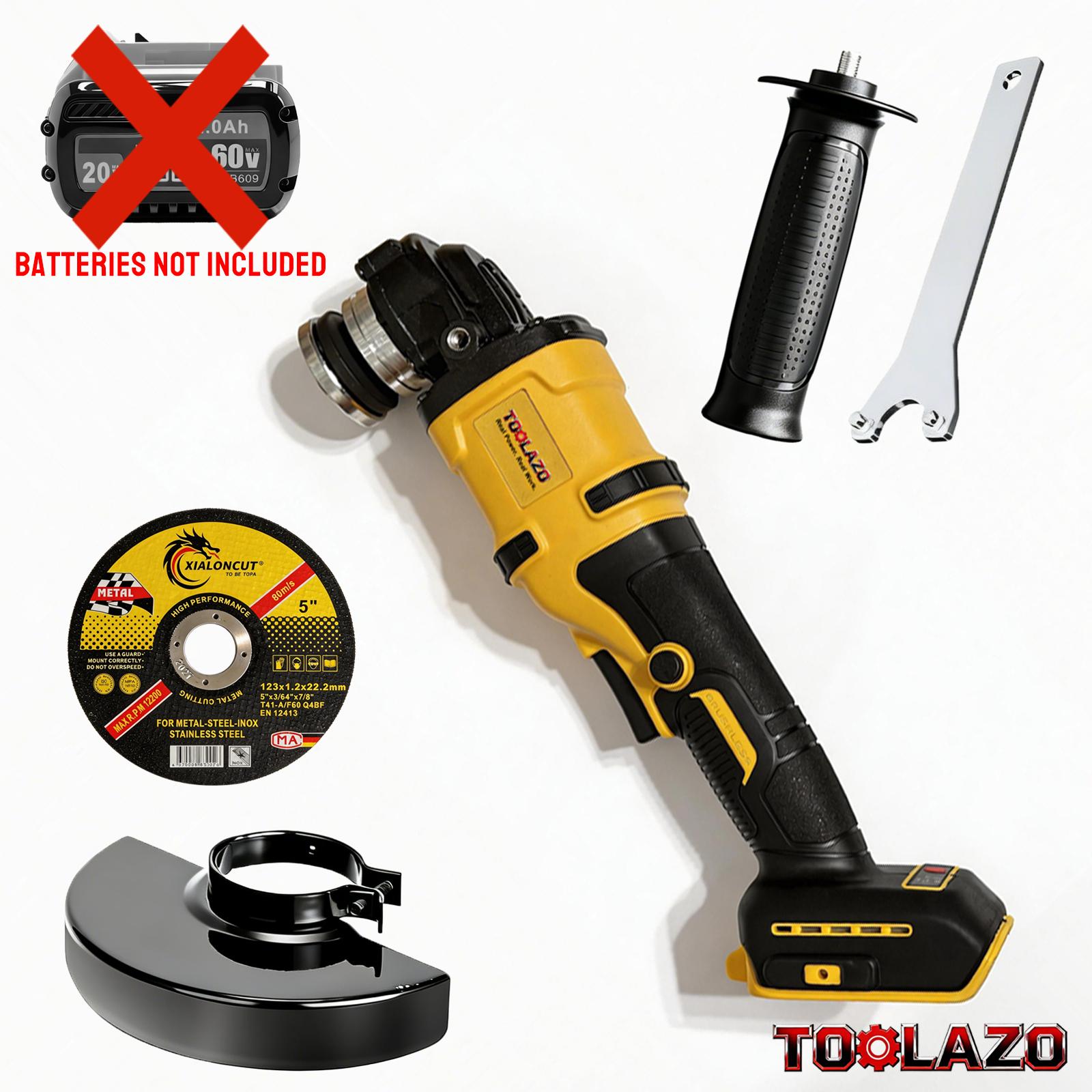 20V Cordless Brushless Angle Grinder, Tool Only Battery Not Included, 8500 RPM 4-1/2 Inch Cutting Grinding Polishing Tool for Metal, Tile, Concrete and DIY 20V Cordless Brushless Angle Grinder, Tool Only Battery Not Included, 8500 RPM 4-1/2 Inch Cutting Grinding Polishing Tool for Metal, Tile, Concrete and DIY