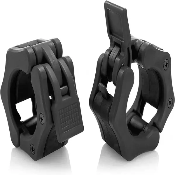 Olympic Barbell Collar 2 inch Quick Release Pair of Locking 2" Pro Weight Bar Plate Locks Clamp Clips for Workout Weightlifting Fitness Training