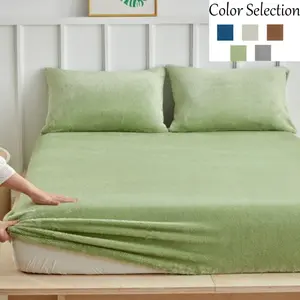 King Size Arctic Fleece Bedding Set, Anti-Allergy, Includes Sheet and Two Pillowcases, Breathable Polyester Fabric
