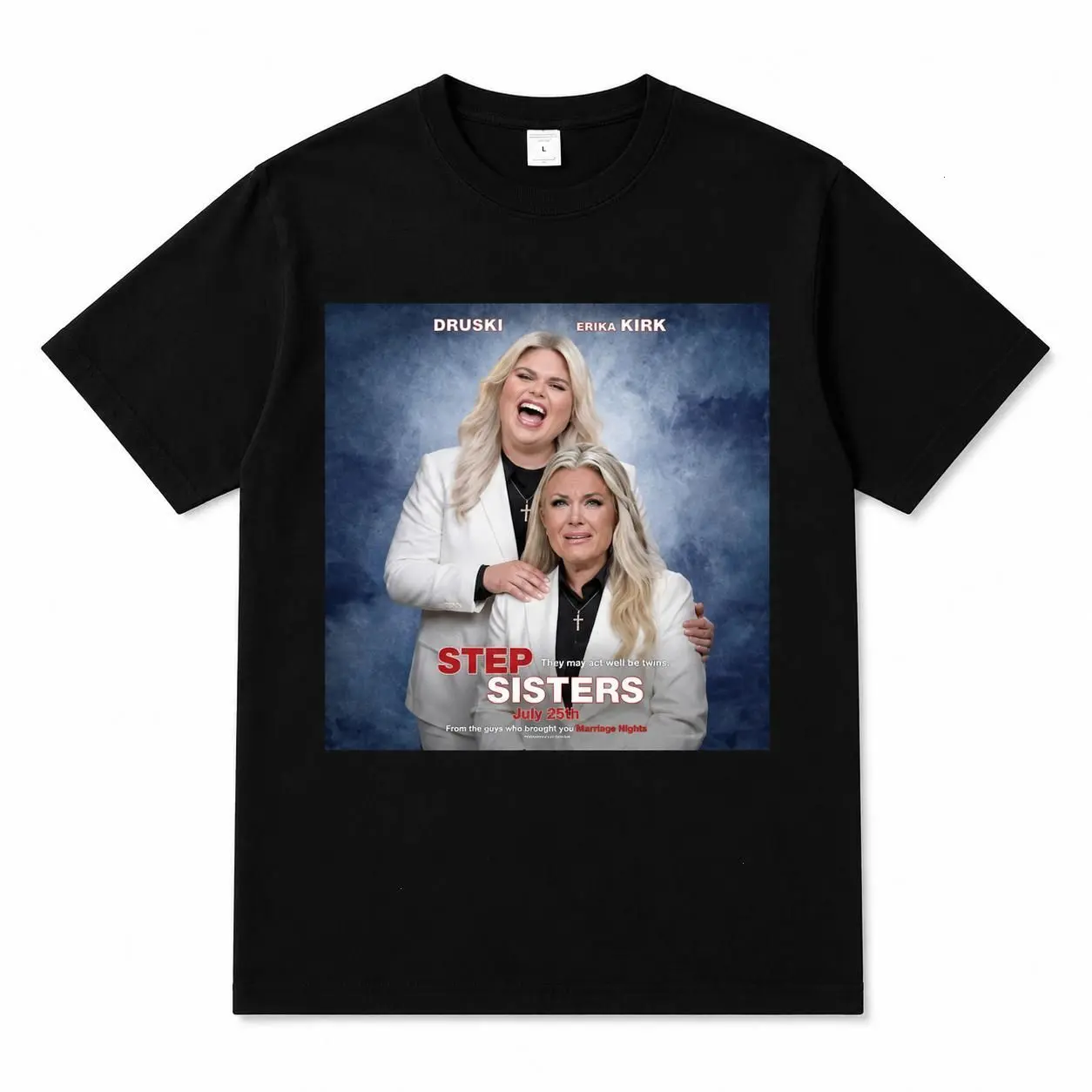 Druski x Erika Kirk Funny Shirt, Cotton T-Shirt, Top Fashion Step Sis Tee