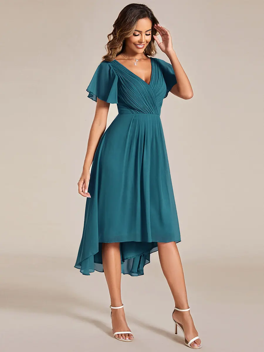 Ever-Pretty 2026 Spring Elegant Chiffon Midi Dress with Deep V-Neck, Flutter Sleeves and Asymmetrical Hem for Wedding Guest Dress 01923 - TikTok Shop Ever-Pretty 2026 Spring Elegant Chiffon Midi Dress with Deep V-Neck, Flutter Sleeves and Asymmetrical Hem for Wedding Guest Dress 01923 - TikTok Shop