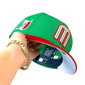 Mexico Flag World Baseball Classic Green cap featuring an adjustable strap for a comfortable fit. Breathable and durable design, perfect for streetwear, sports events, outdoor activities, and everyday casual outfits.