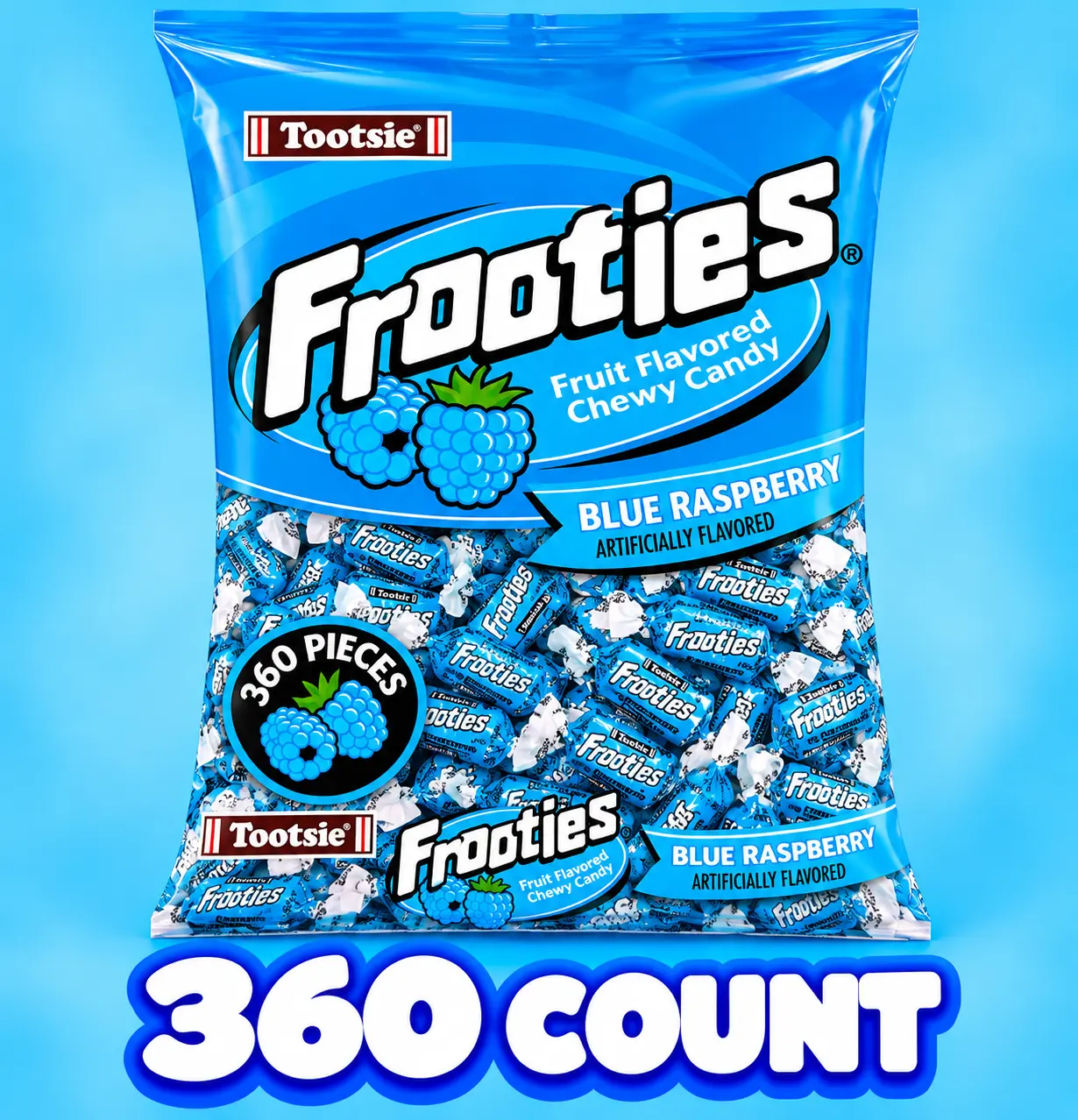 Frooties Green Blue rasp 360 count Bag