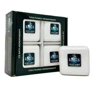 InSPAration IceCube - Cold Plunge Safe Fizzing Cubes Aromatherapy -4 Pack Arctic Mint & Eucalyptus Fragrance Gentle Skin Repair