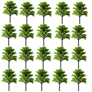 Miniature Landscape Sand Table Model Tree, 20pcs Simulation Tree, Handmade Model, Environmental Friendly Material Plastic Peach Tree, Decor
