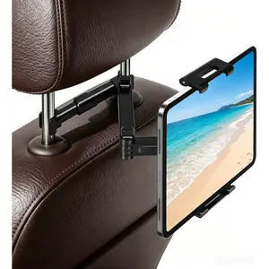 Car Headrest Phone and Tablet Holder with 360° Rotating Extension Arm, Fits 4.7–13‑inch iPad and iPhone, Universal Travel Must-Have for Kids, Universal Smartphone Holder, Car Phone Mount, Car Cellphone Moun`