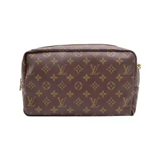 Pre-owned Louis Vuitton canvas Clutches & Wristlets Monogram Trousse Toilette 28 Pouch (ECG00027)
