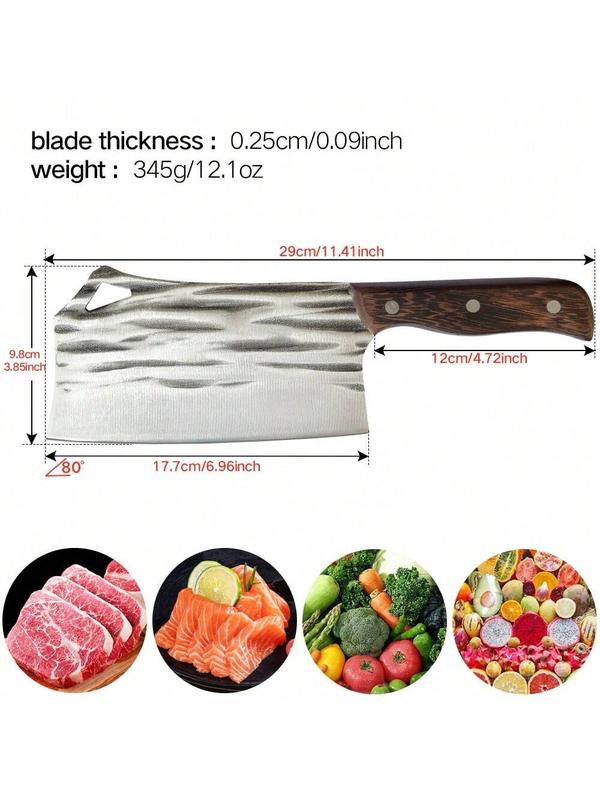 Cleaver Knife 7 Inch Meat Cleaver, 7CR17Mov High Carbon Stainless Steel Butcher Knife With Ergonomic Full Tang Wood Handle, Ultra Sharp, Useful Kitchen Knife For Home And Restaurant