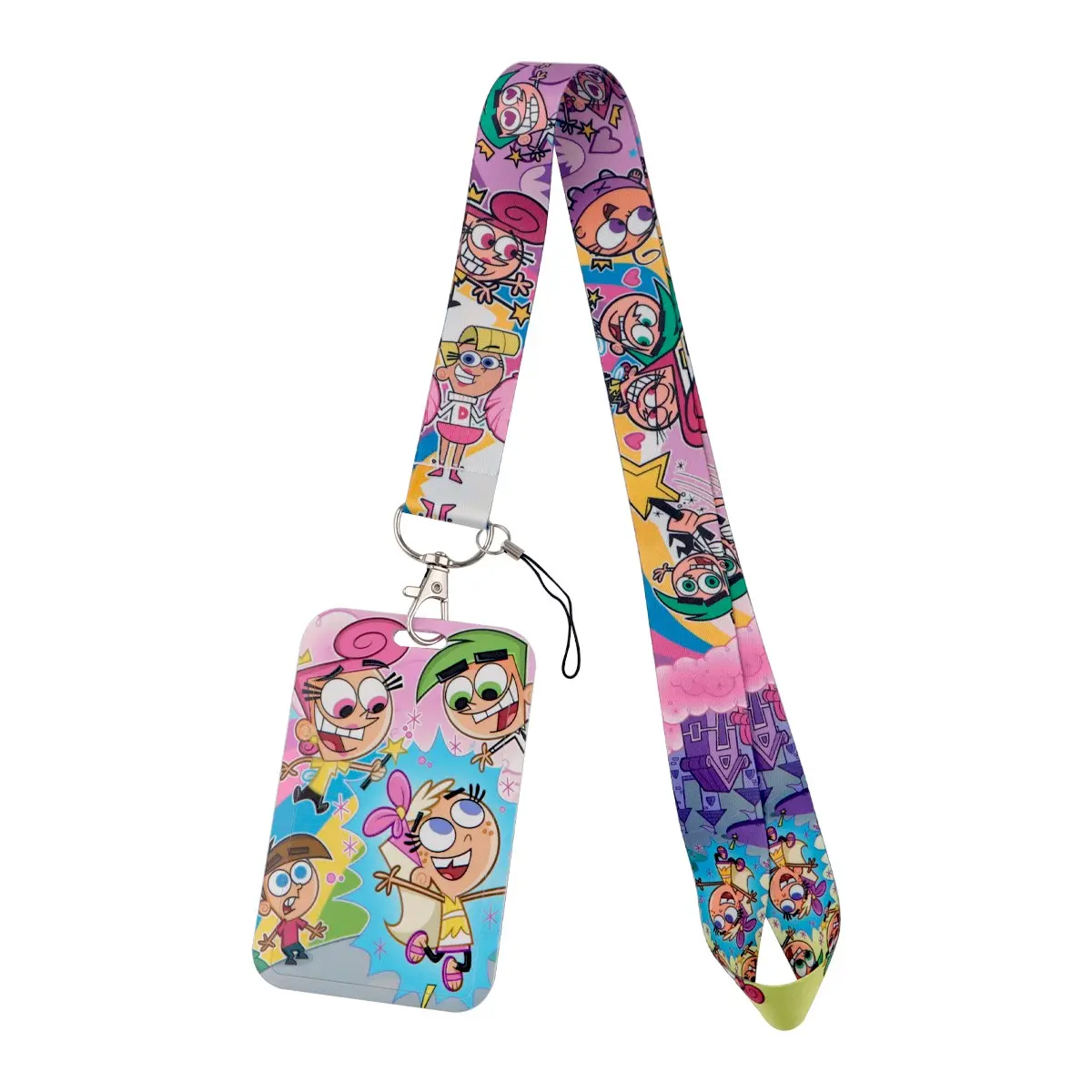 Cute Cartoon Neck Strap Lanyards Women Keychain Kawaii Badge Holder USB ID Card Pass Hang Rope Lariat Lanyard for Key Rings Accessories Students Gifts