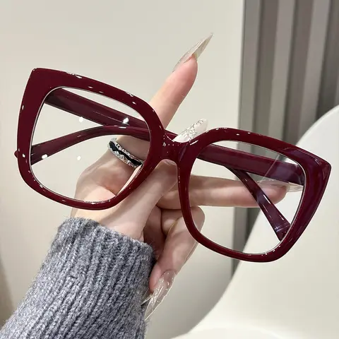 Women's Large Frame Decorative Glasses, Basic Square Frame Fashion Eyewear, Trendy Square Frames, Unisex Daily Wear, Trendy Casual Eyeglasses, Casual Stylish Glasses, Perfect for Students