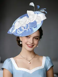 1PC Fascinators Hats for Women - Tea Party 2026 Kentucky Fascinator Pillbox Derby Hat Sinamay Headband with Hair Clip,Halloween, Carnival, Easter headwear, Flower Headbands, Headbands with Clips, Chic Headbands