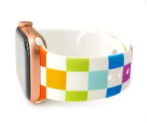 Rainbow Checkered Watch Band for Apple Watch