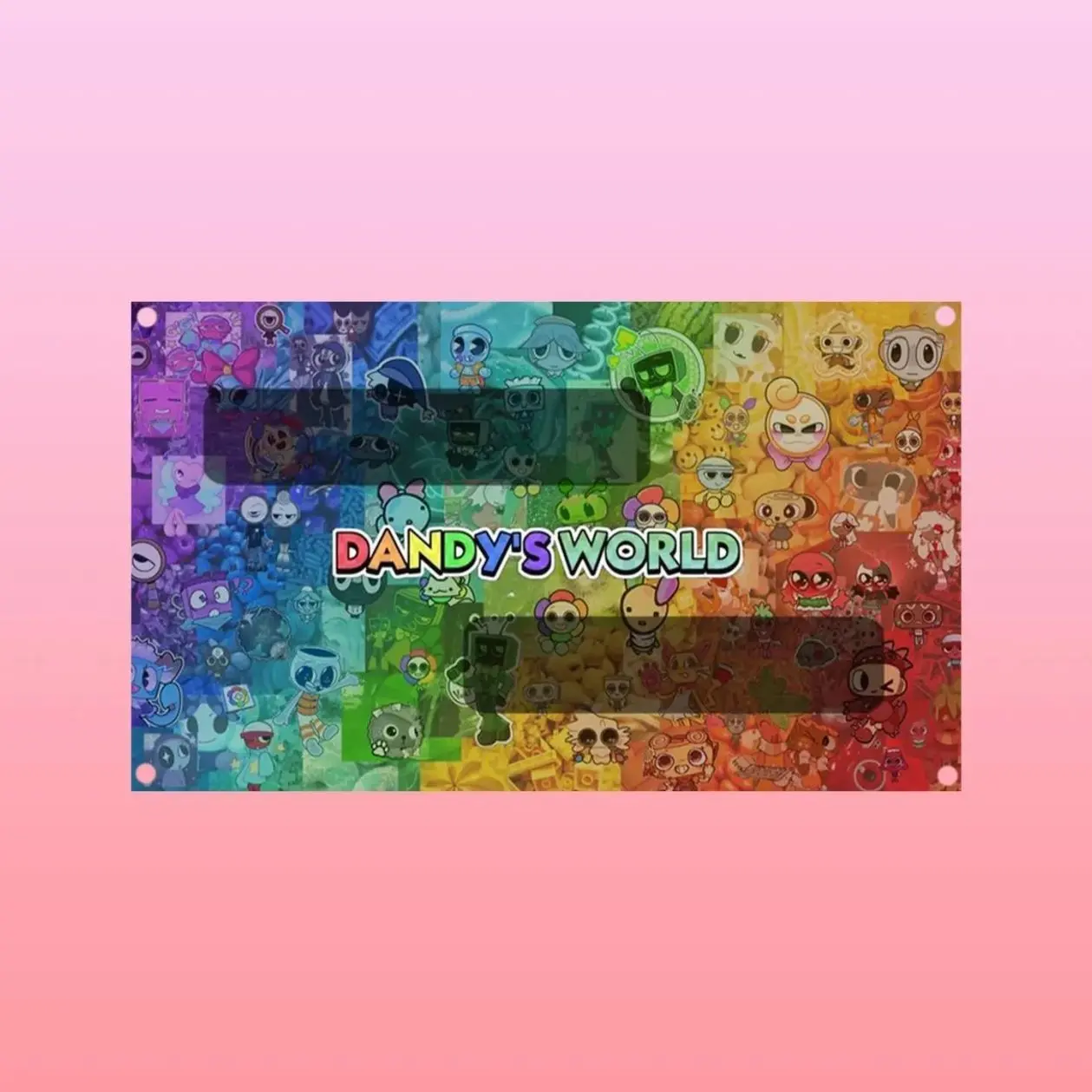 Dandy’s World Flag Tapestry – Game Wall Art | Cartoon Fan Decor | Aesthetic Banner | Colorful Room Gift Lightweight Indoor Wall Art