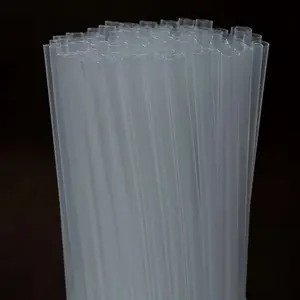 Clear Straws,200 Pcs Long Disposable Plastic Drinking Straws. (0.23''diameter and 10.2"long)-Clear