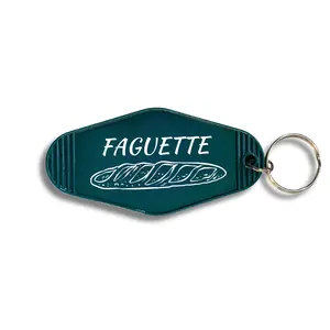 GetBullish Faguette Gay Pride Motel Keychain with Baguette Bread Motif