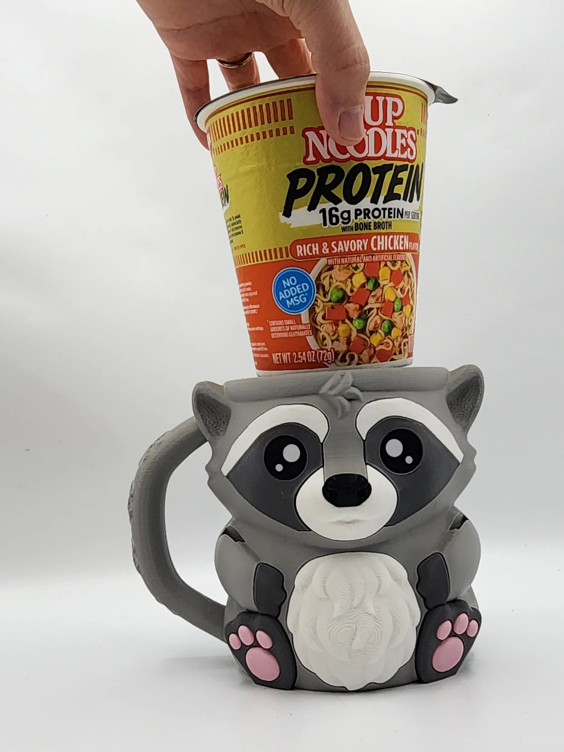 【ROCKY CUP】1パイント R刻印 made in USA Rocky the Raccoon Ice Cream Pint & Ramen Cup Holder | 3D Printed