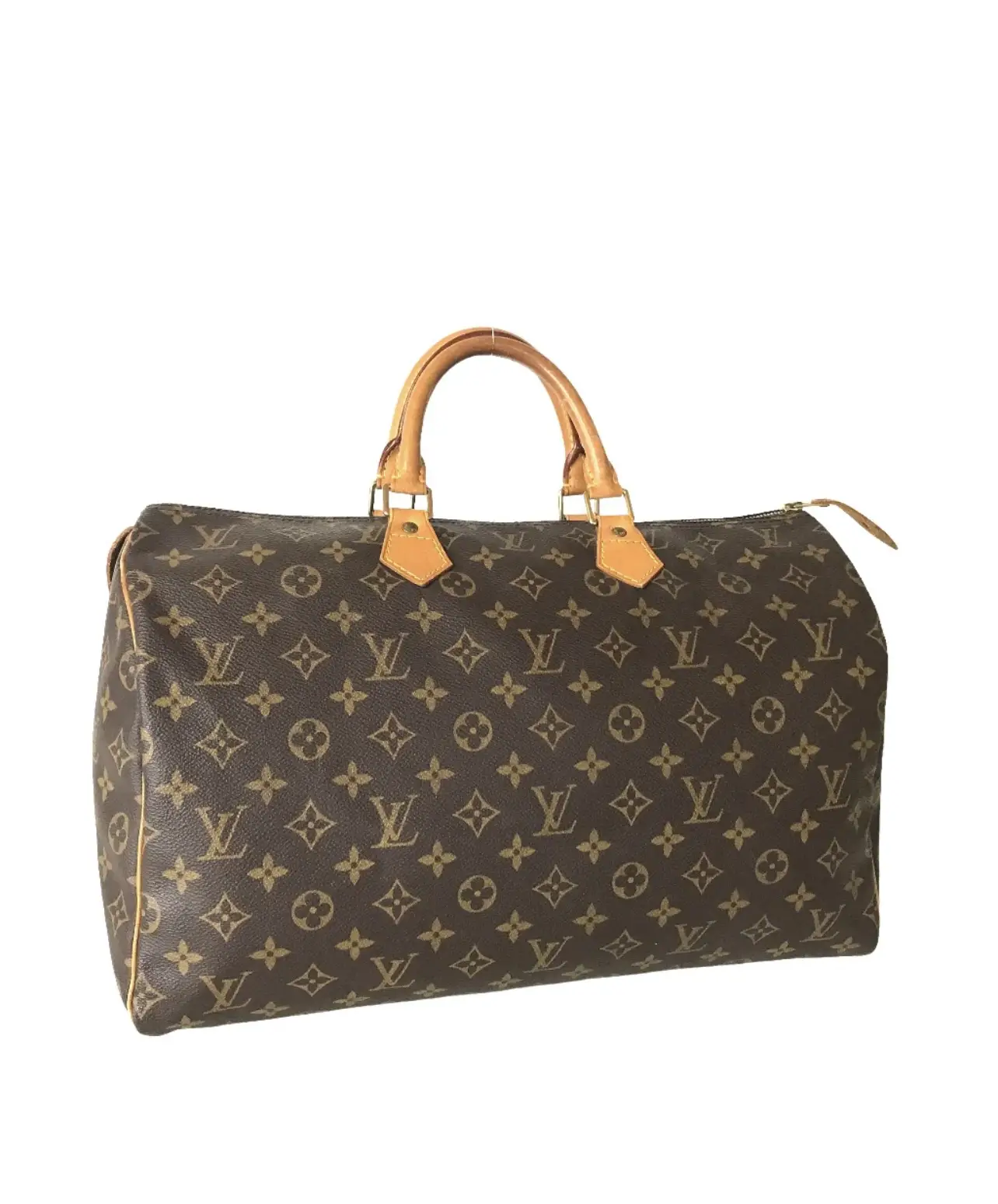 Pre-owned Louis Vuitton Canvas Luggage Handbag Mini Boston Duffel bag Speedy 40 Monogram canvas