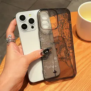 Space Angel Tpu Anti-Drop Shockproof Protective Protection Cellphone Case Cover for iPhone 6/7/8/x/XS/XR/XS Max/11/12/13/14/15/16/17 Pro Max, Perfect Gift for Couples and Teens, Casing