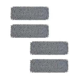 True & Tidy 4pc Chenille Mop Pad Replacement Set for SWEEP-180